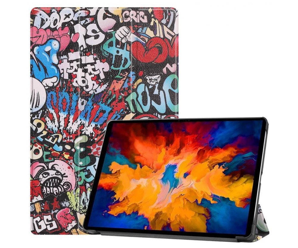 Tri-fold Fodral till Lenovo Tab P11 Pro TB-J706F - Graffiti