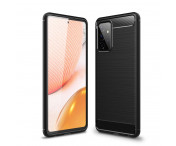 Till Samsung Galaxy A72 5G Karbon fiber Texture  Skal - Svart