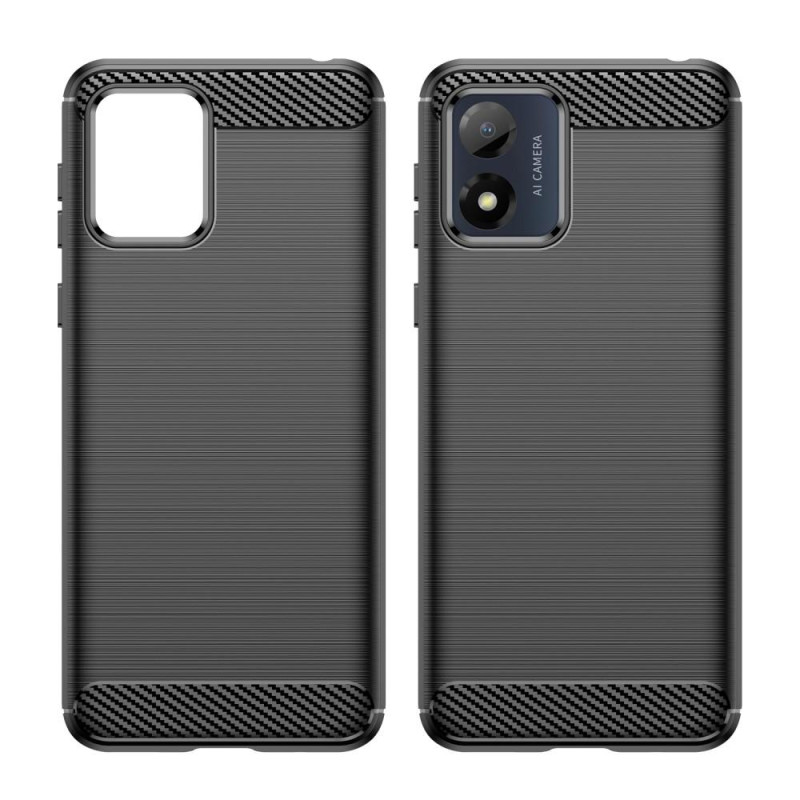 Carbon Fiber Texture TPU Cover for Motorola Moto E13 4G