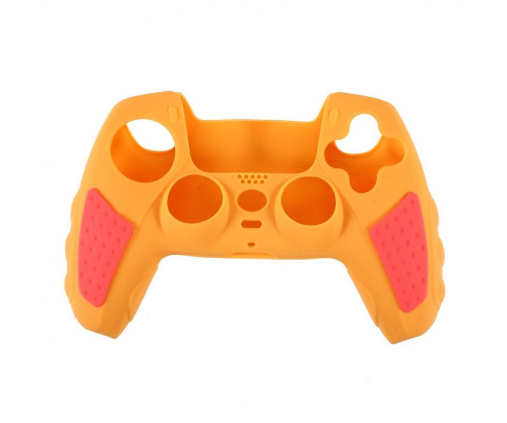 Playstation 5 / PS5 Anti-Slip Silikon Skin skal - Orange / Röd