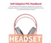 AJAZZ AX120 Gaming Headset Over Ear-hörlurar med mikrofon - Rosa