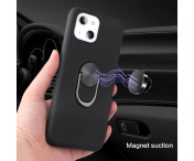 Till iPhone 13 Mini Hybrid skal med Finger Ring - Röd