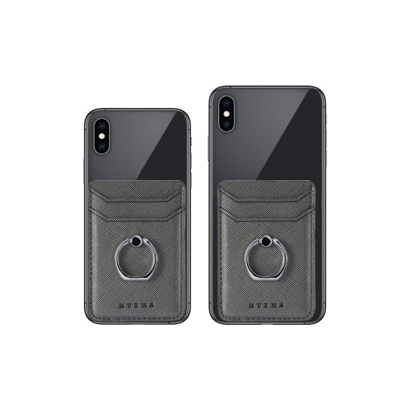 MUXMA Kortholder Ringstativ RFID Blokkerende Kredittkort - Svart