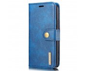 DG.MING iPhone 13 Pro Split Läder Plånboksfodral - Blå