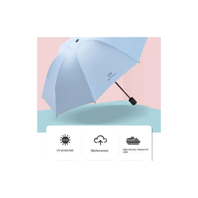 Anti - UV paraply bærbar solregnparaply - automatisk åbning/marineblå