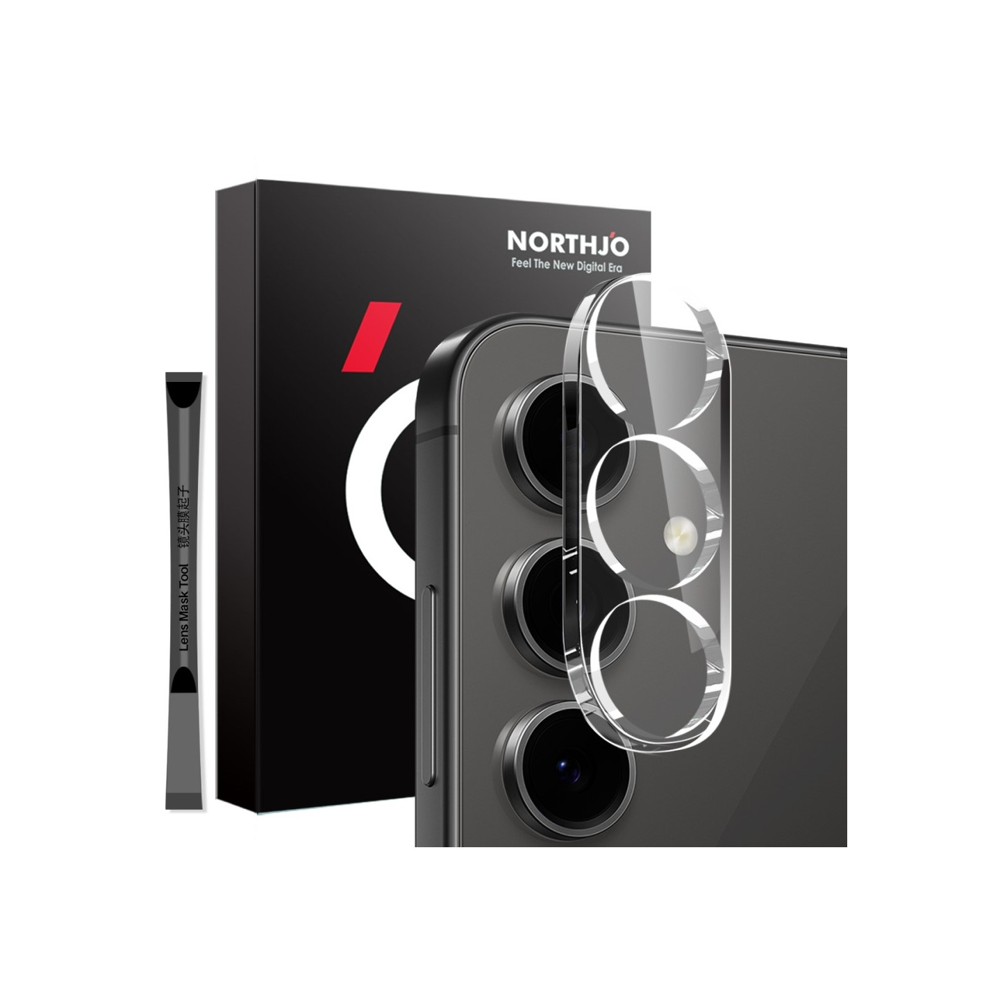 NORTHJO för Samsung Galaxy S25 Härdat Glas Kameralinsskydd