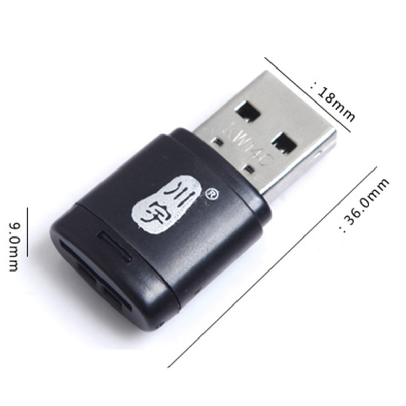 KAWAU Adapter USB 2.0 60MB/s TF card reader Memory card reader Card reader