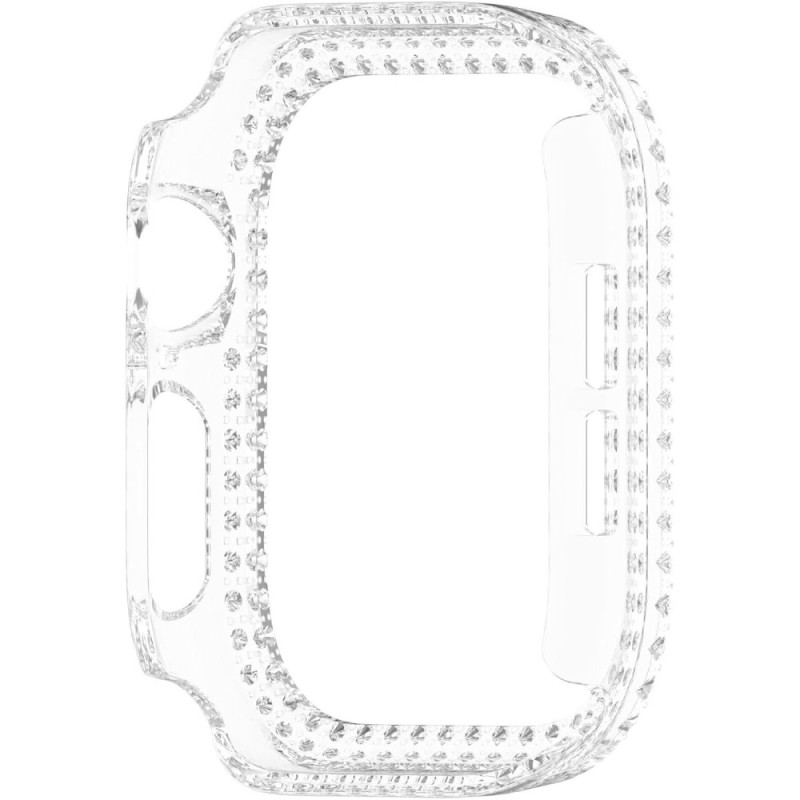 For A Watch Series 10 42mm Case Cover Frame Bling Rhinestone Decor - Gennemsigtig