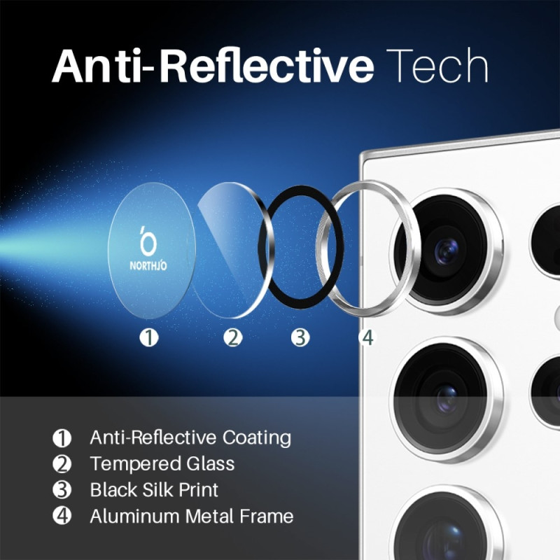 NORTHJO For Samsung Galaxy S25 Ultra Tempered Glass Camera Lens