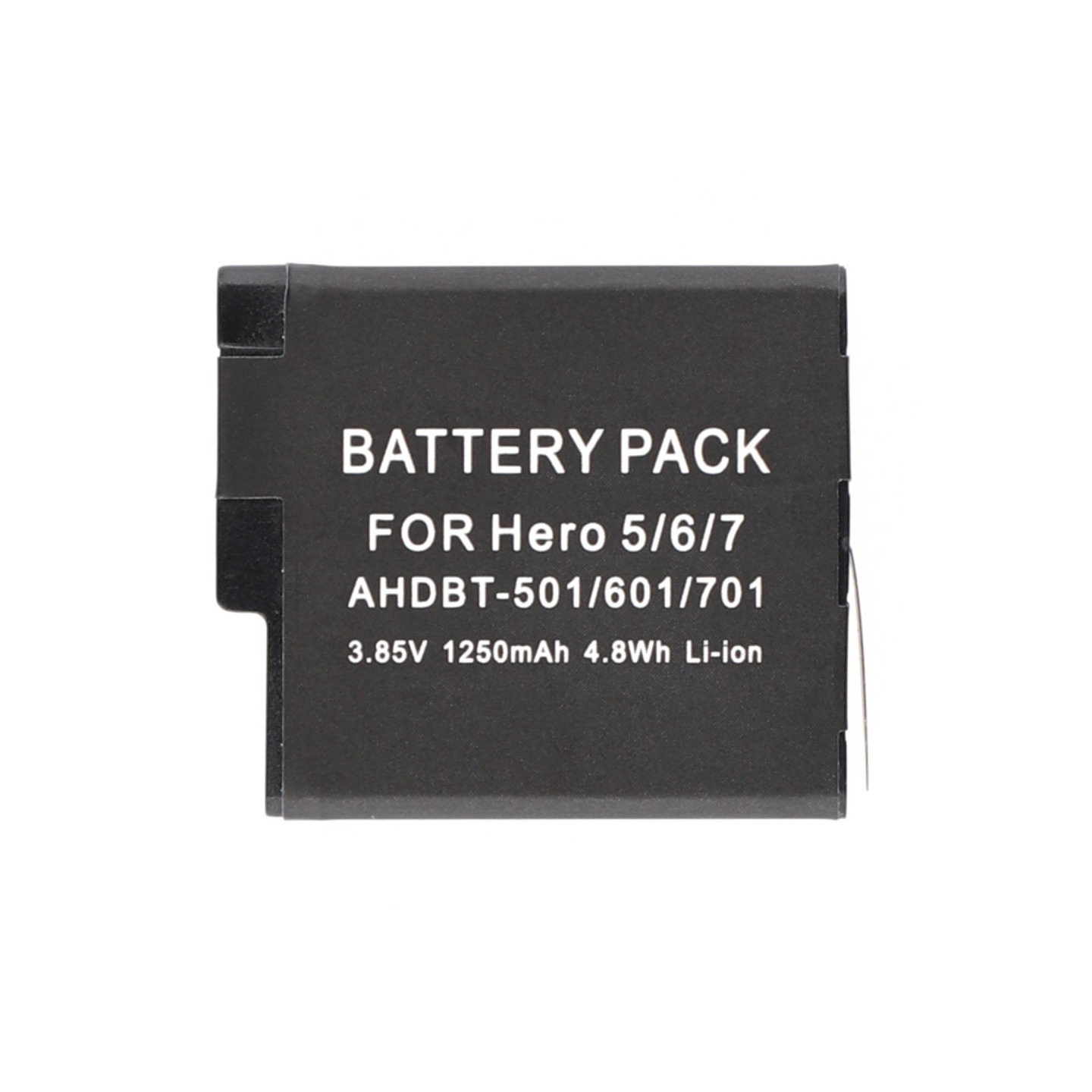 Batteri til GoPro Hero 7 6 5 3,85V 1250mAh AHDBT-501 601 701 erstatningsbatteri