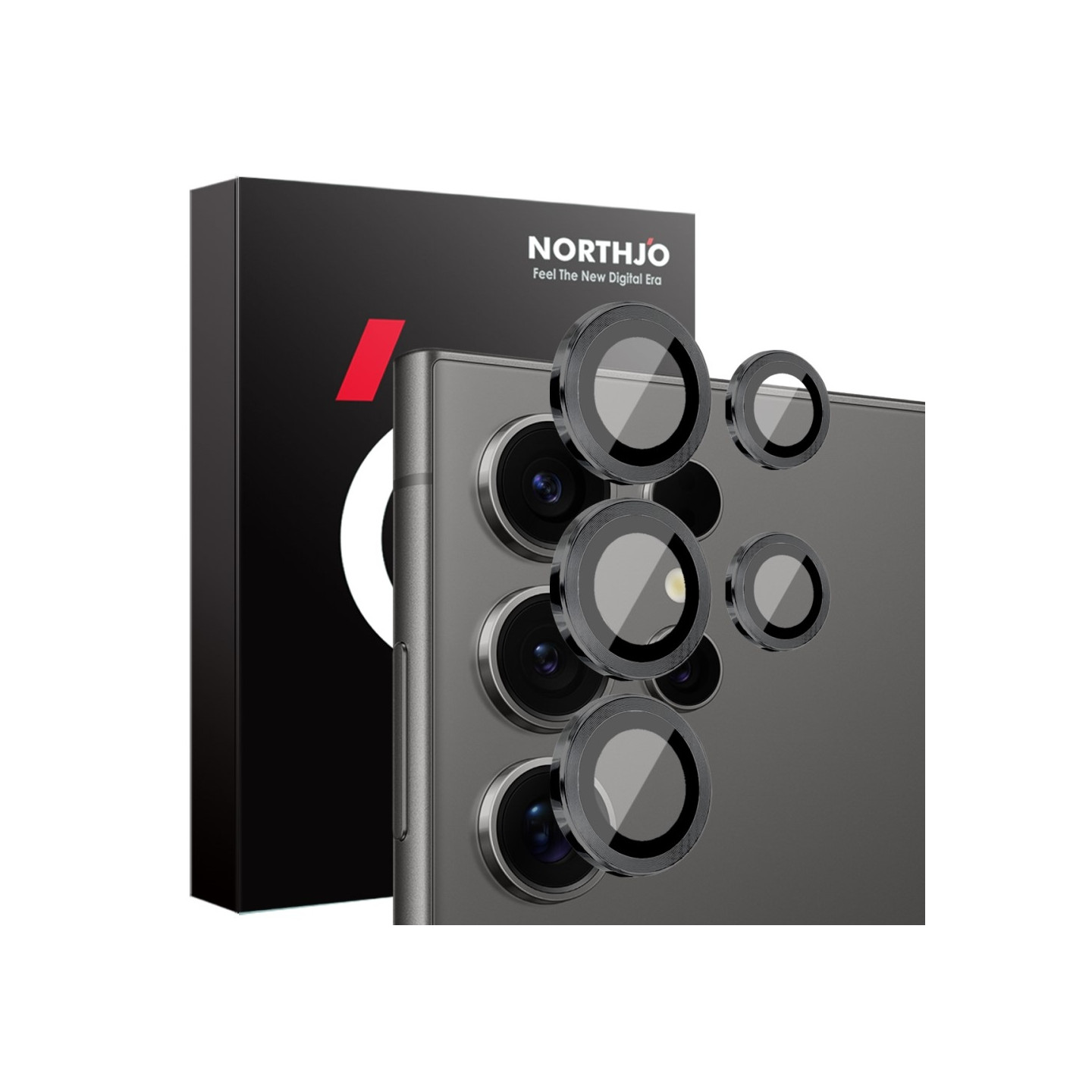 NORTHJO Samsung Galaxy S25 Ultra Karkaistu Lasi Kameran Linssinsuoja