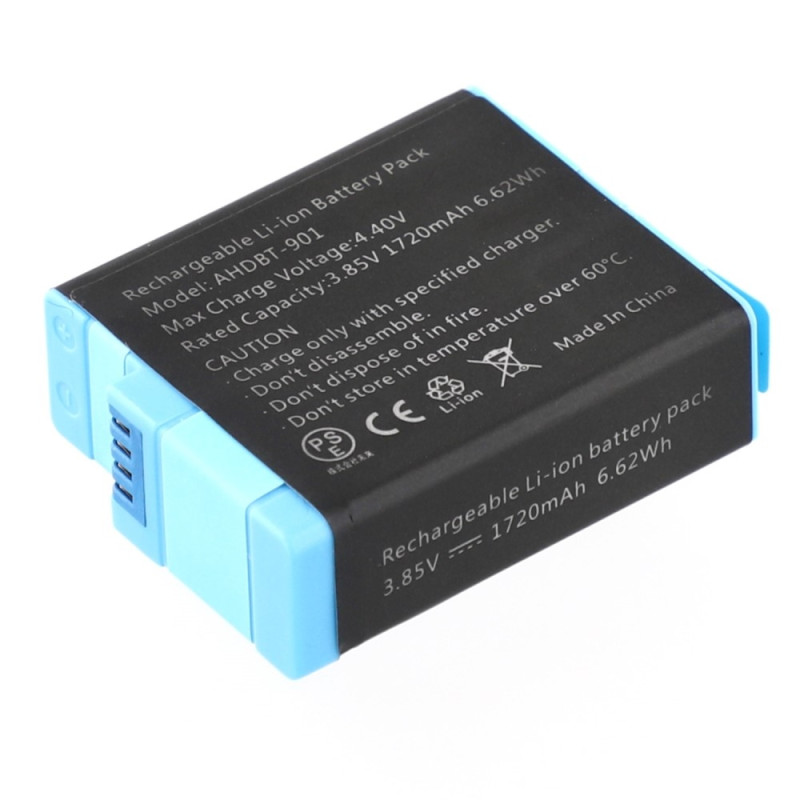 Akku GoPro Hero 12 11 10 9 3.85V 1720mAh AHDBT-901 vaihtoakku
