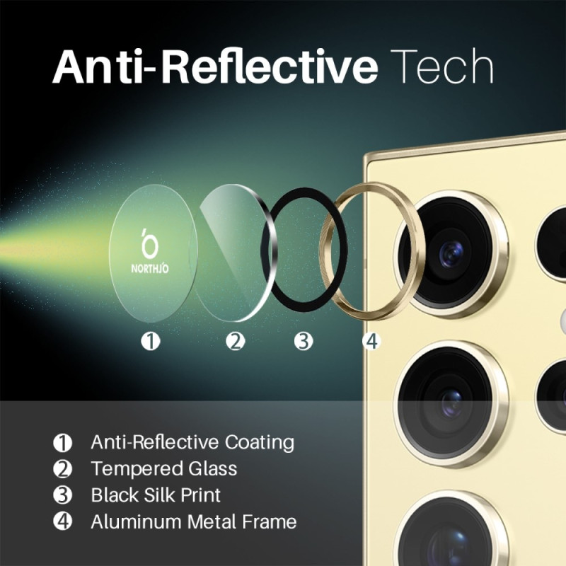 NORTHJO For Samsung Galaxy S25 Ultra Tempered Glass Camera Lens