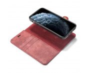 DG.MING iPhone 13 Mini Split Läder Plånboksfodral - Röd
