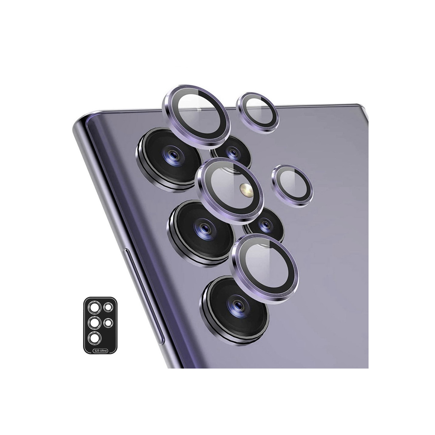 For Samsung Galaxy S25 Ultra Camera Lens Protector ENKAY Metal Ring Lens Film