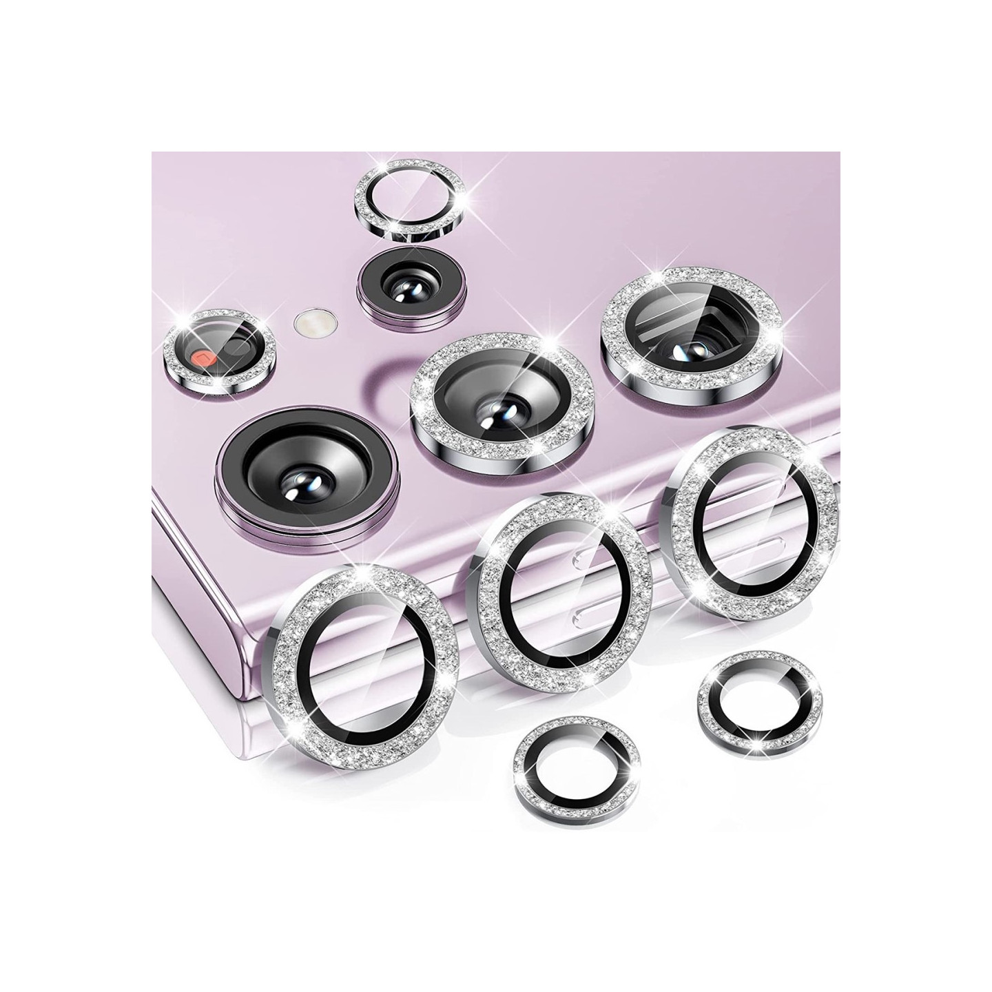 ENKAY Til Samsung Galaxy S25 Ultra Kamera Linsebeskytter Hærdet Glas Glitter