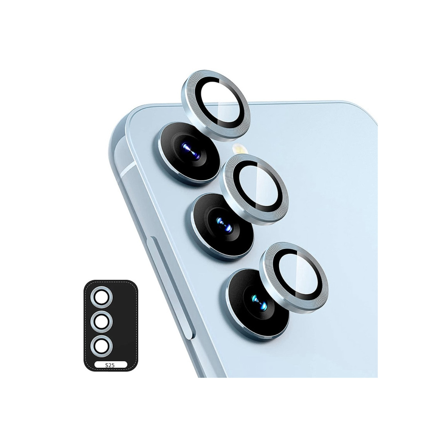 Til Samsung Galaxy S25+ Kameralinsebeskytter ENKAY Metalring Linsefilm