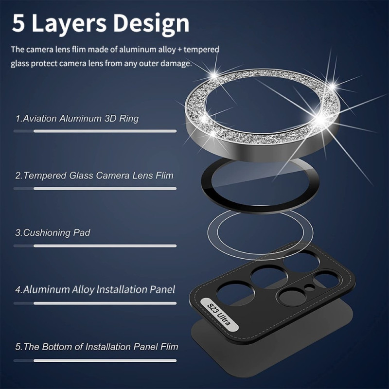 ENKAY For Samsung Galaxy S25+ Camera Lens Protector Tempered Glass