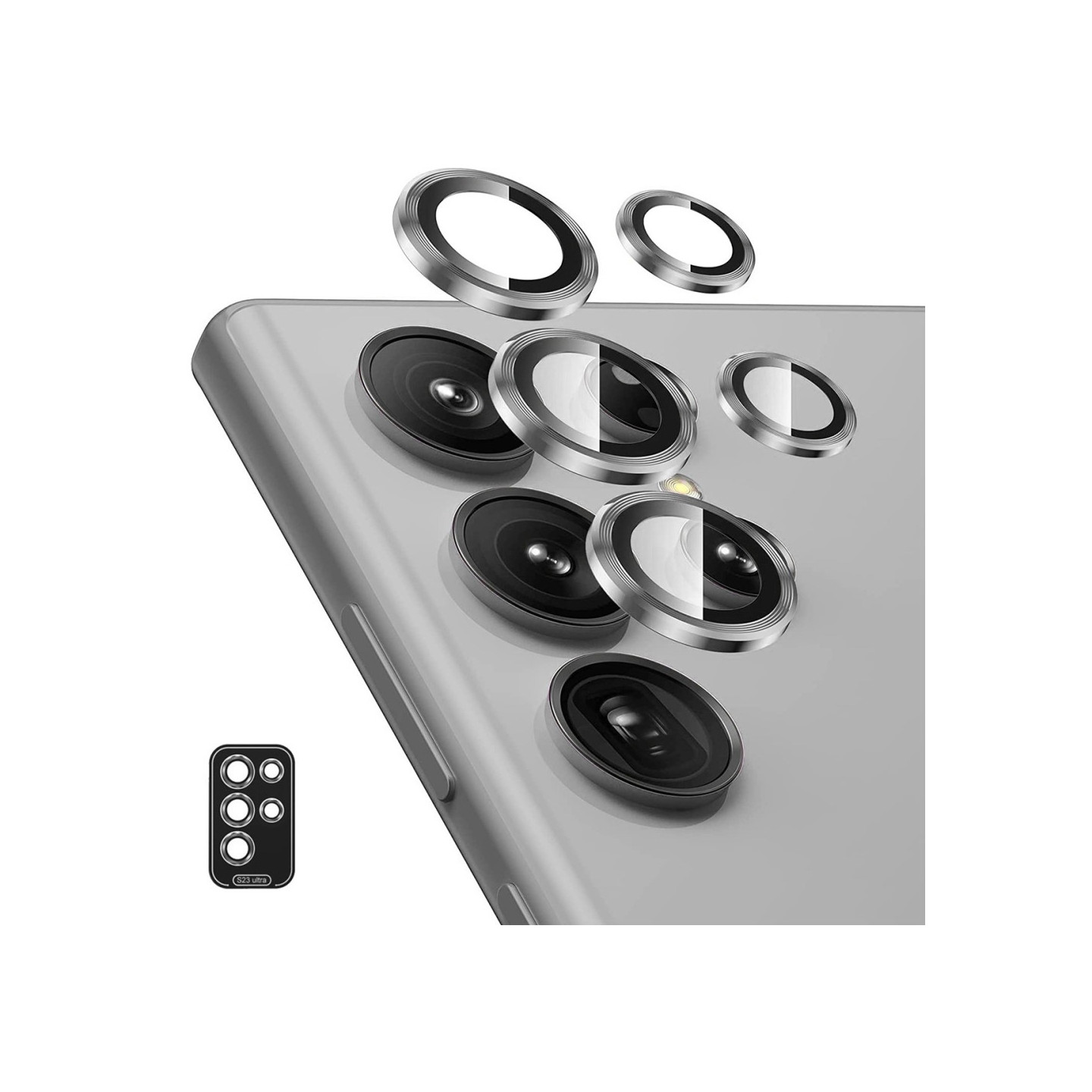 For Samsung Galaxy S25 Ultra Camera Lens Protector ENKAY Metal Ring Lens Film