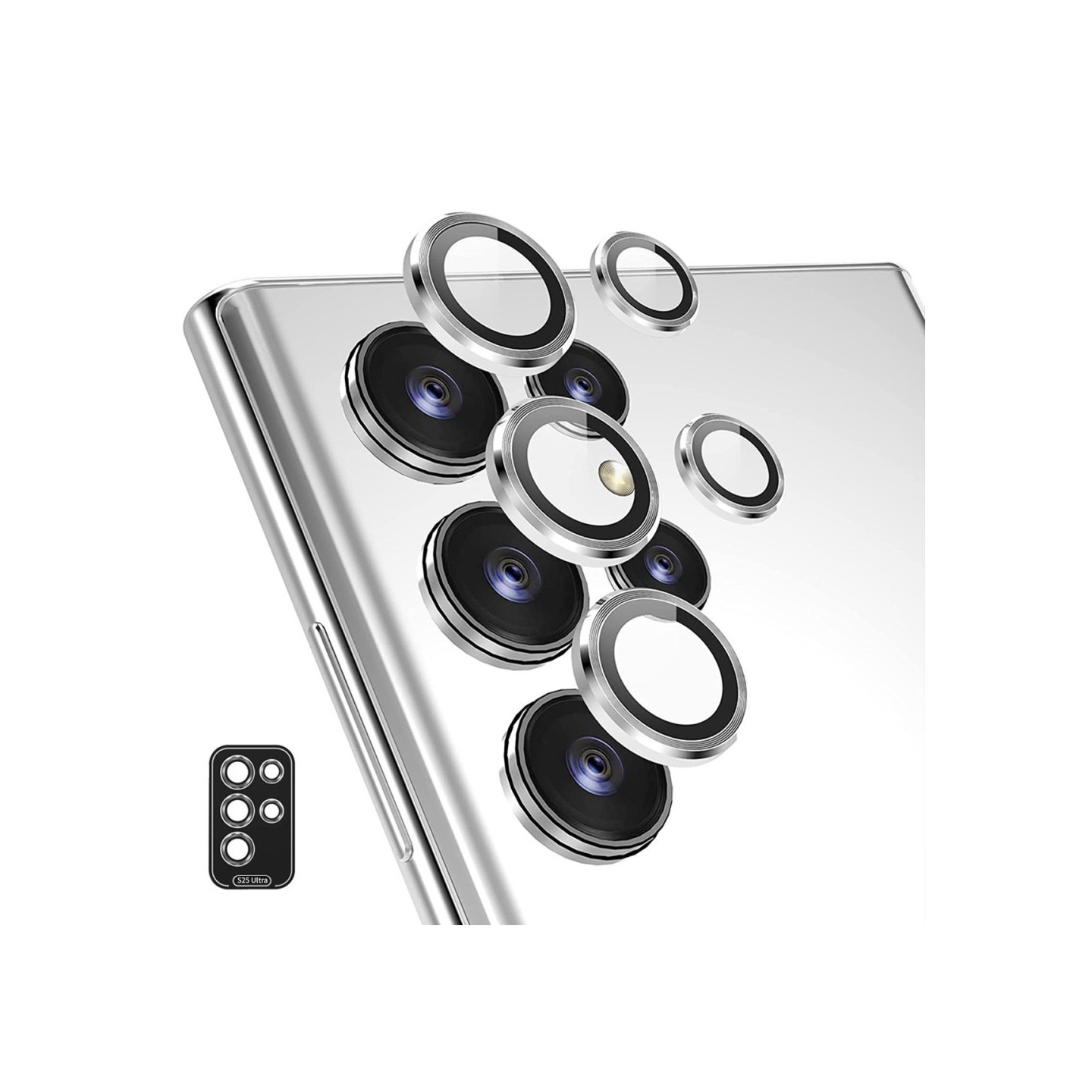 For Samsung Galaxy S25 Ultra Camera Lens Protector ENKAY Metal Ring Lens Film