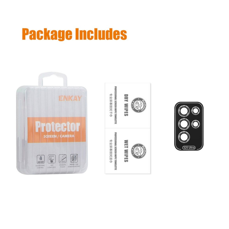 For Samsung Galaxy S25 Ultra Camera Lens Protector ENKAY Metal Ring Lens Film