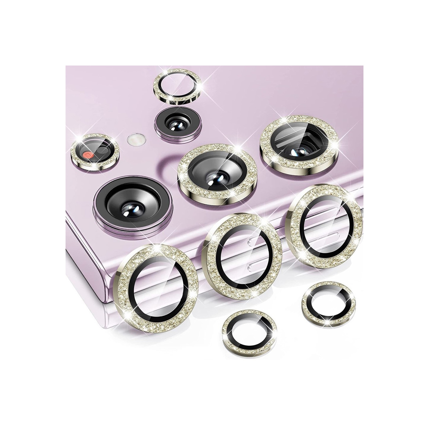 ENKAY Til Samsung Galaxy S25 Ultra Kamera Linsebeskytter Hærdet Glas Glitter