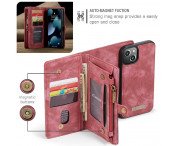 CASEME iPhone 13 Mini Retro plånboksfodral - Röd