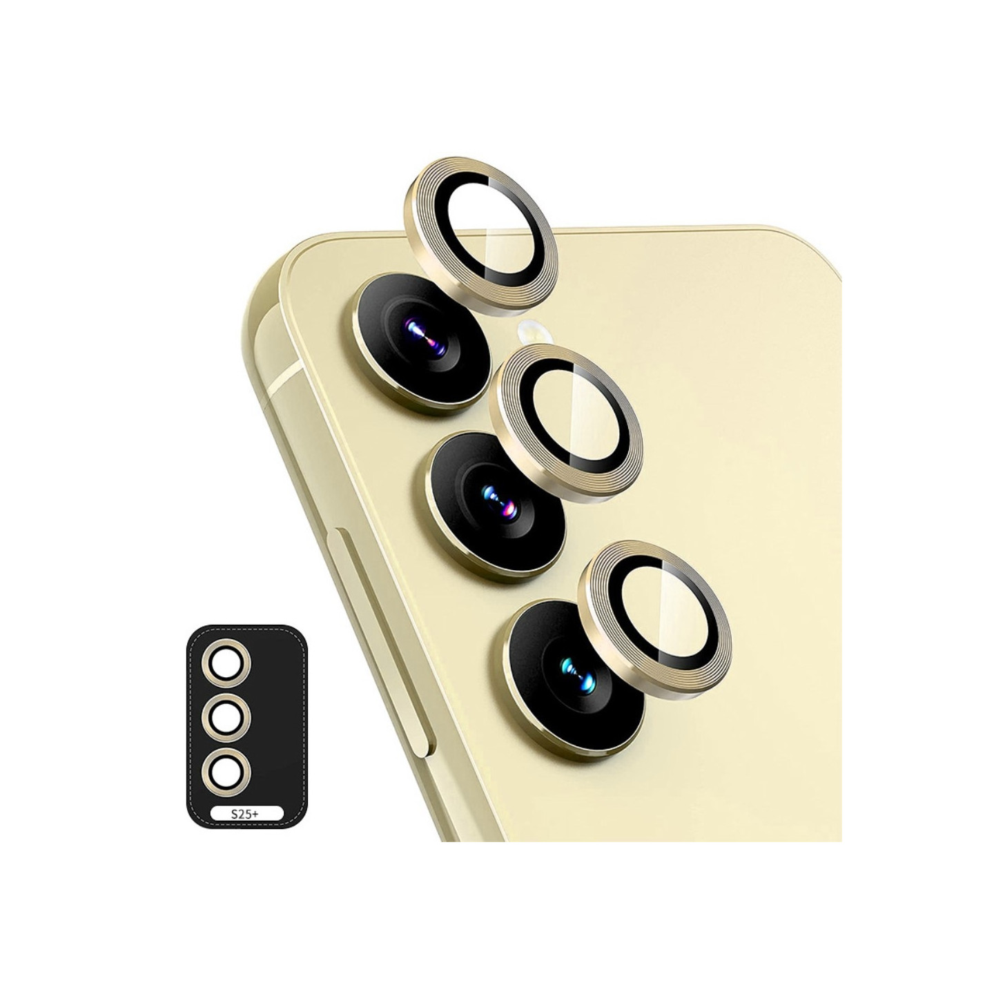 Til Samsung Galaxy S25+ Kameralinsebeskytter ENKAY Metalring Linsefilm