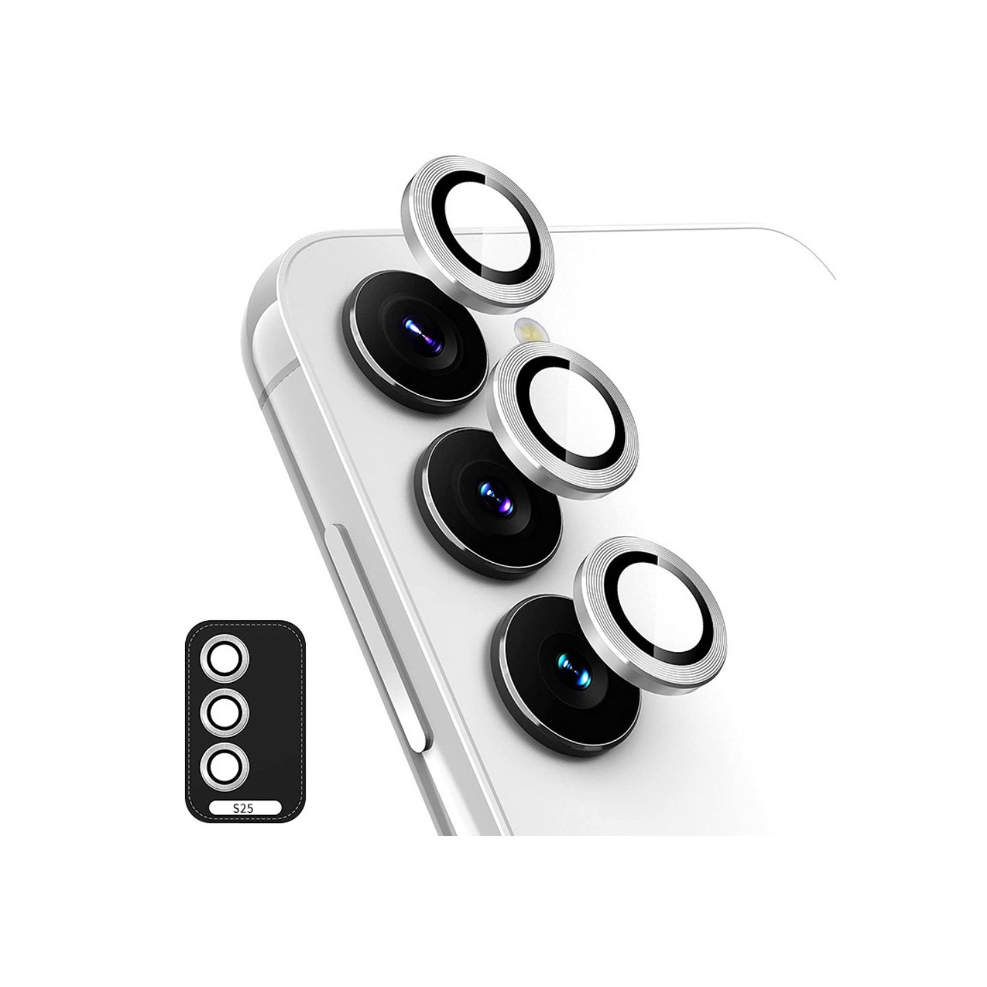 For Samsung Galaxy S25+ Camera Lens Protector ENKAY Metal Ring Lens Film