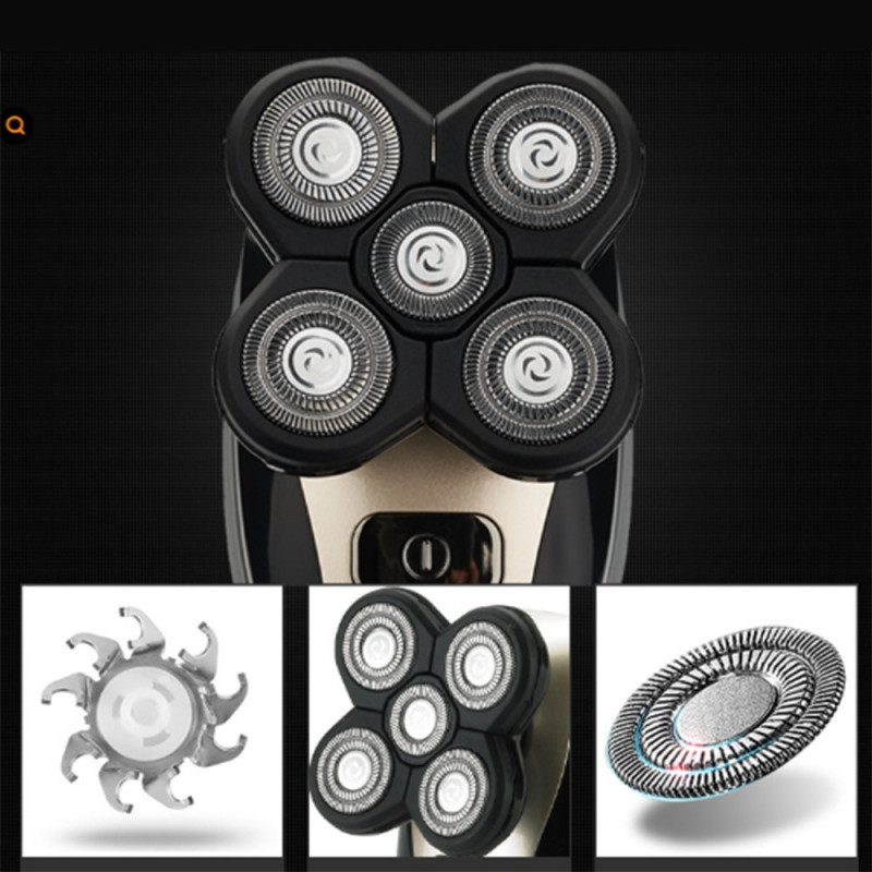 5in1 Electric Shaver Multifunctional Rechargeable Razor with 5 Heads