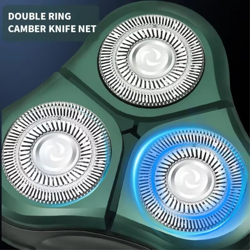 4i1 Elektrisk Rakapparat Uppladdningsbar 3 huvuden Rakhyvel Grooming Display