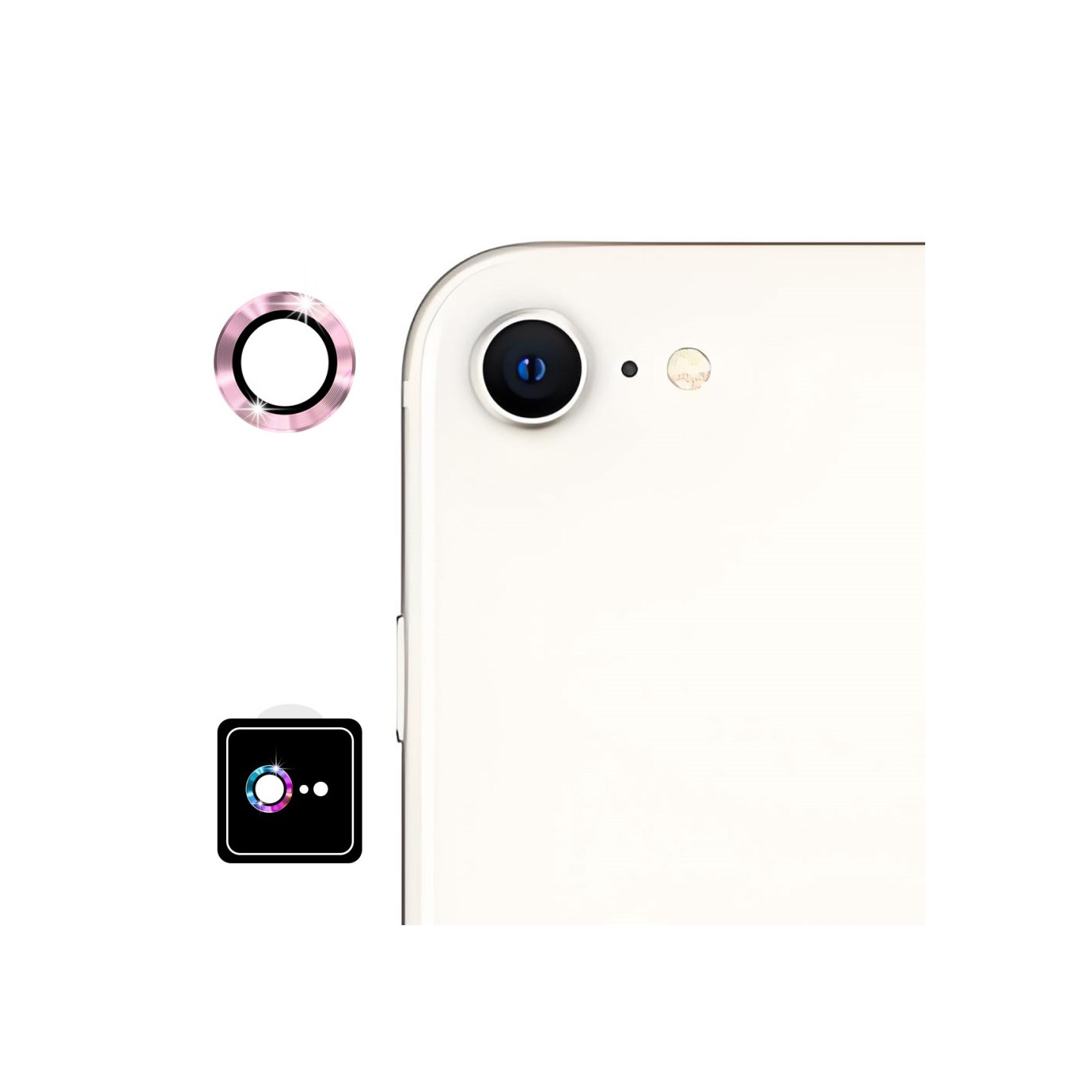 For iPhone 16e Camera Lens Protector ENKAY Hat-Prince Metal Ring Lens Film