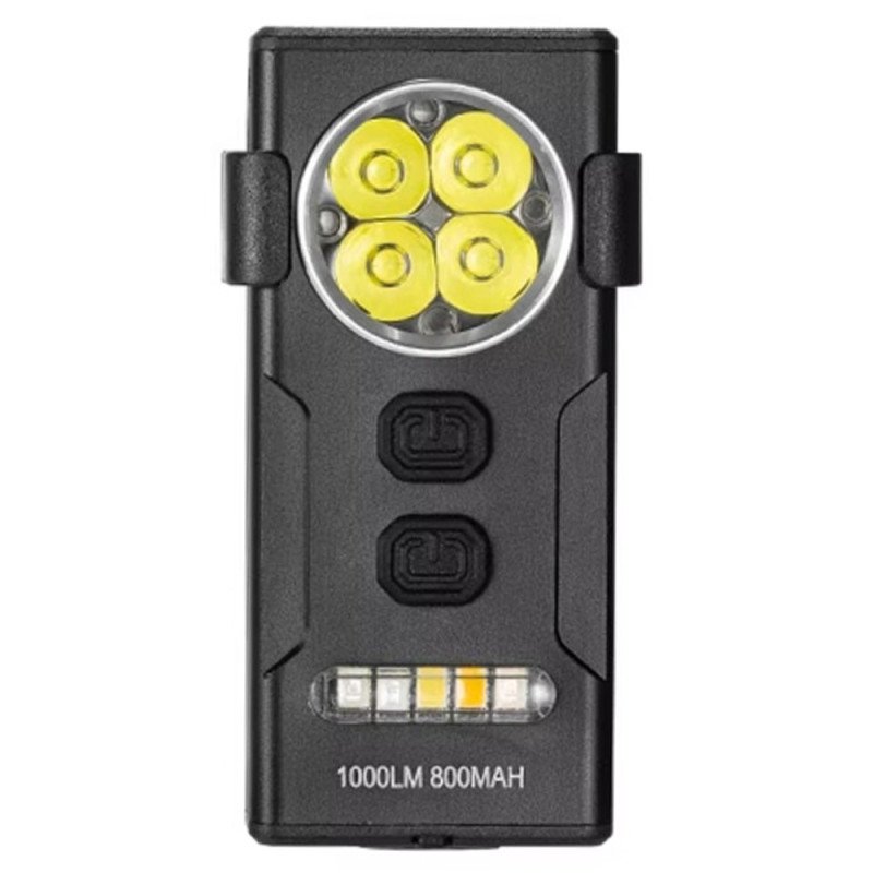 Magnetisk nøglering lommelygte arbejdslys 4-LED flere farver magnetclips