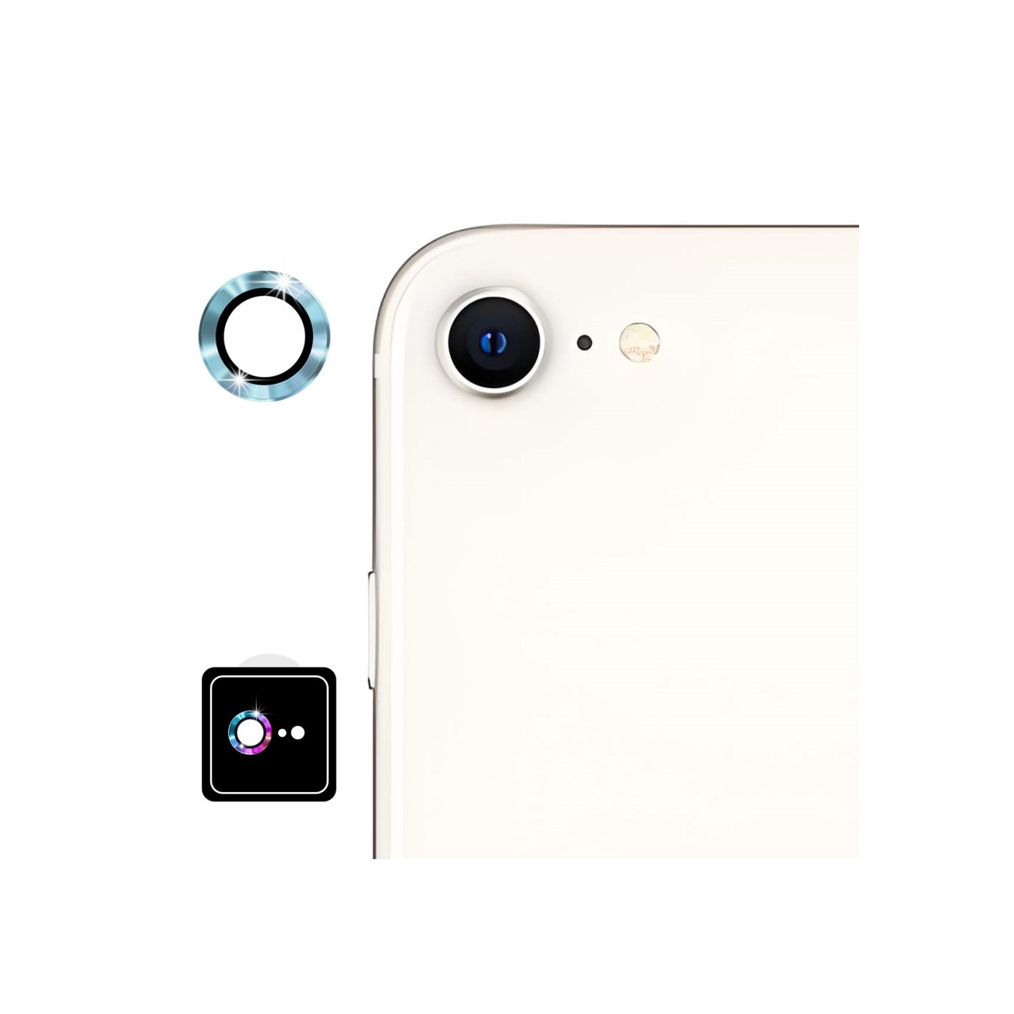 For iPhone 17e / 16e Camera Lens Protector ENKAY Hat-Prince Metal Ring Lens Film