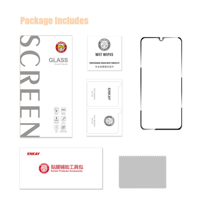 ENKAY HAT PRINCE For Samsung Galaxy A06 4G / 5G Screen Protector 0.26mm Silk Printing High Aluminium-Silicon Glass Film