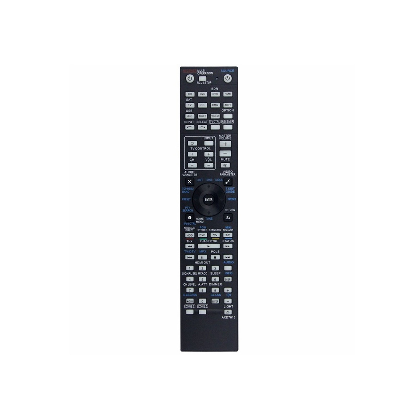 Remote Control Replacement for AXD7613 For Pioneer AV Receiver Stereo System