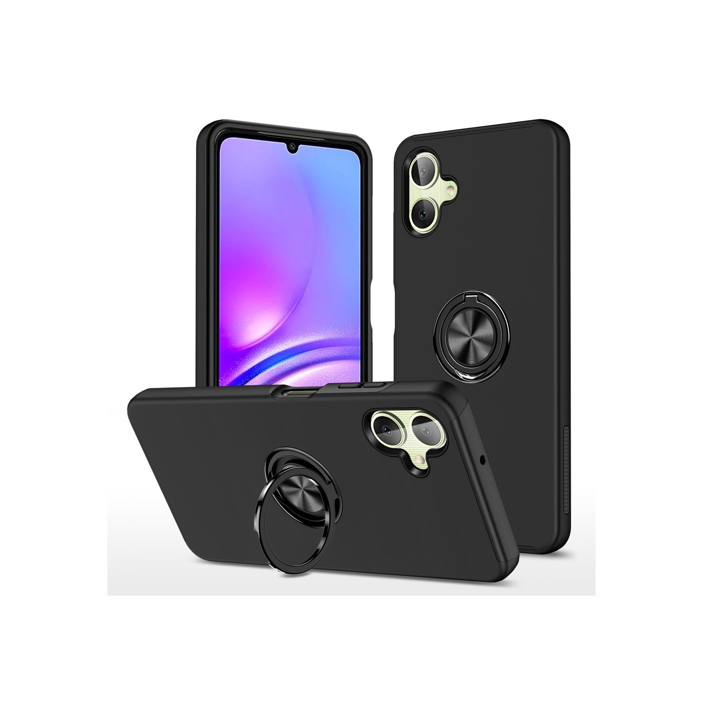 Til Samsung Galaxy A06 4G Hybrid Cover med Roterbar Ringholder