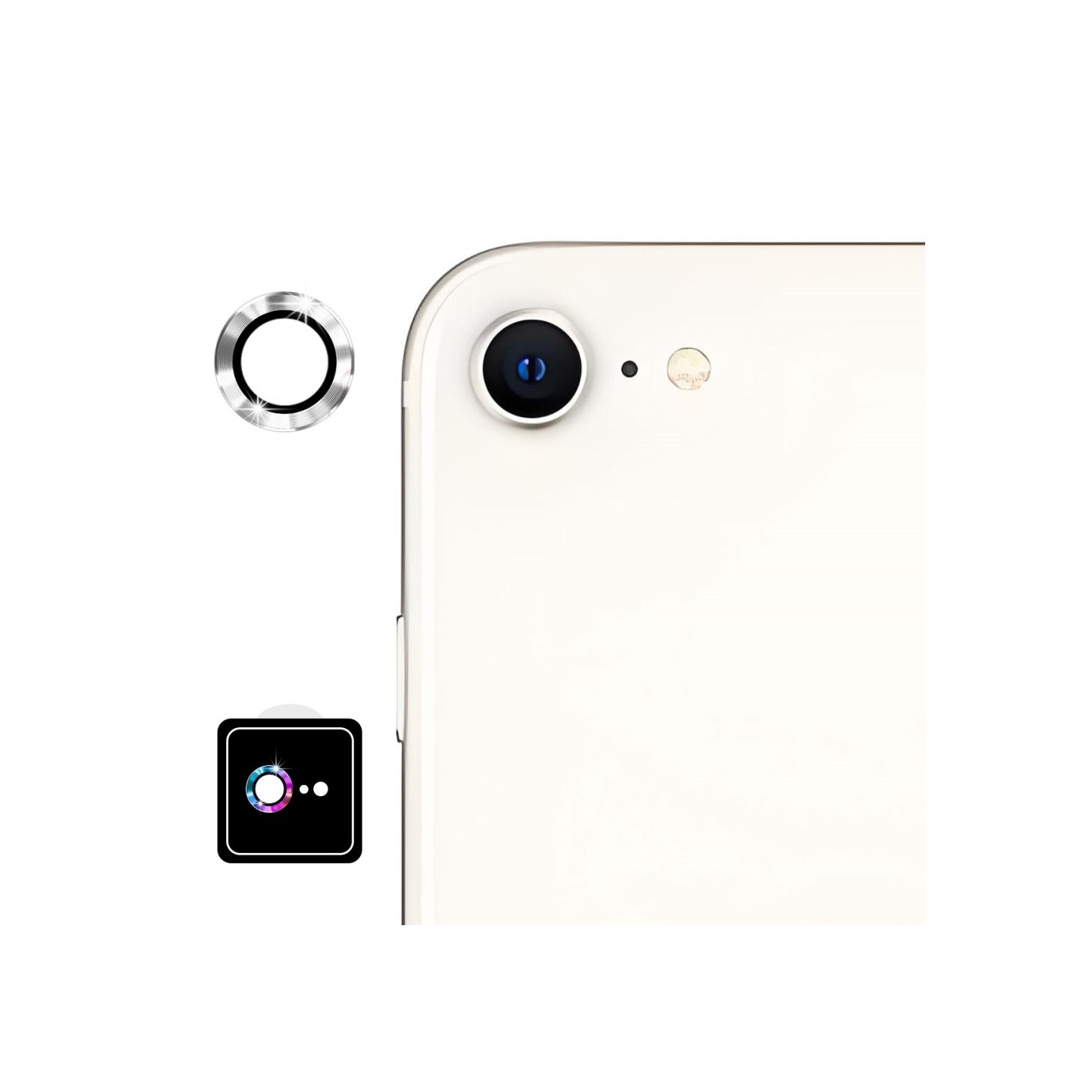 iPhone 17e / 16e Kameran linssinsuoja ENKAY Hat-Prince Metallirengaslinssikalvo