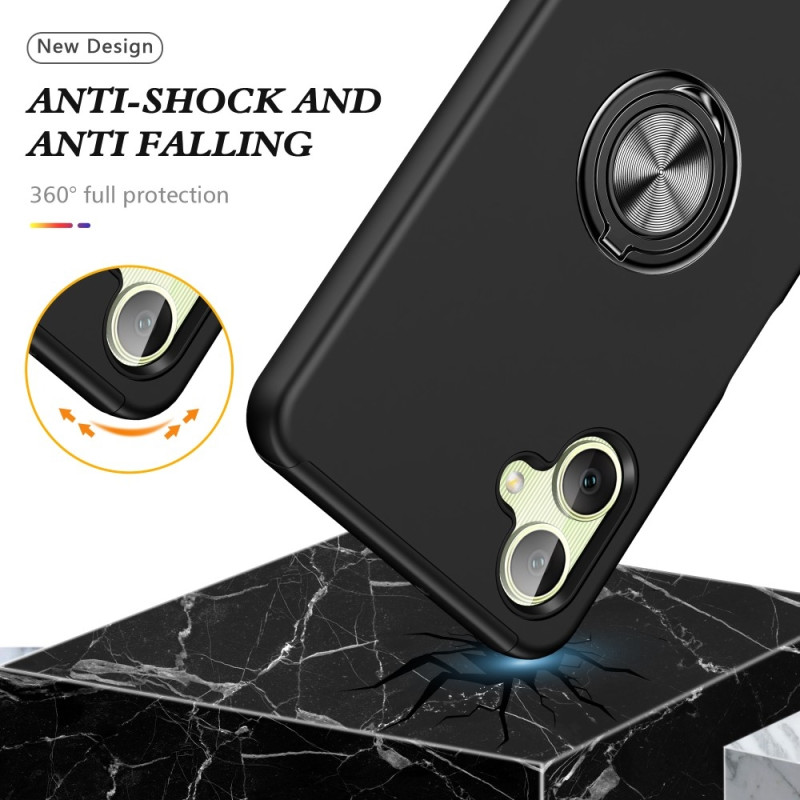 For Samsung Galaxy A06 4G Case PC+TPU Phone Cover with Rotatable Ring Holder