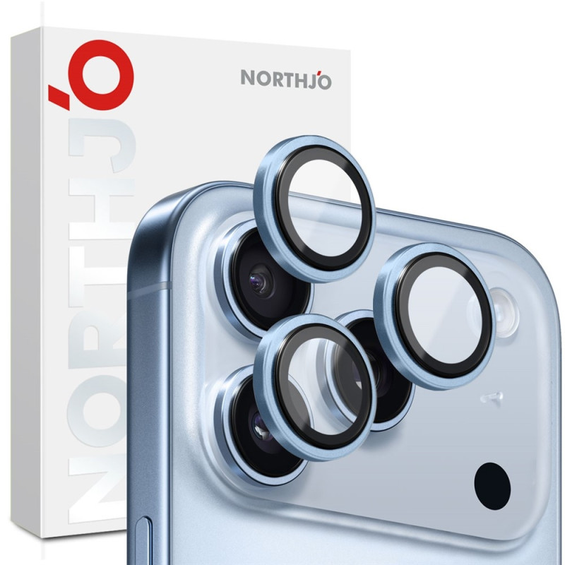 NORTHJO iPhone 17 Pro Max / iPhone 17 Pro Kameralinssin Suojus Karkaistu Lasi Metallirengas