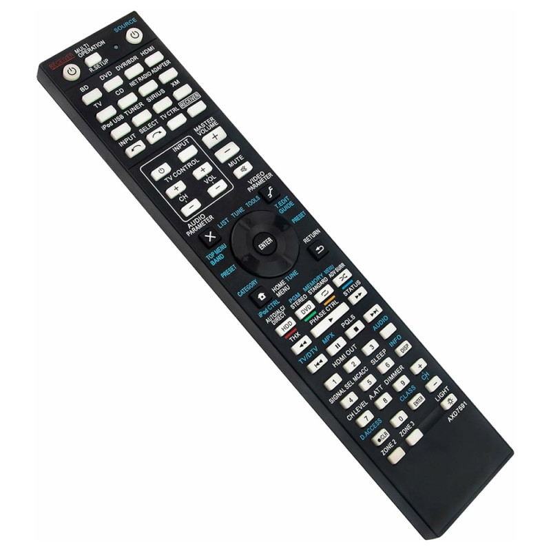 Remote Control Replacement for AXD7591 For Pioneer AV Receiver Stereo System