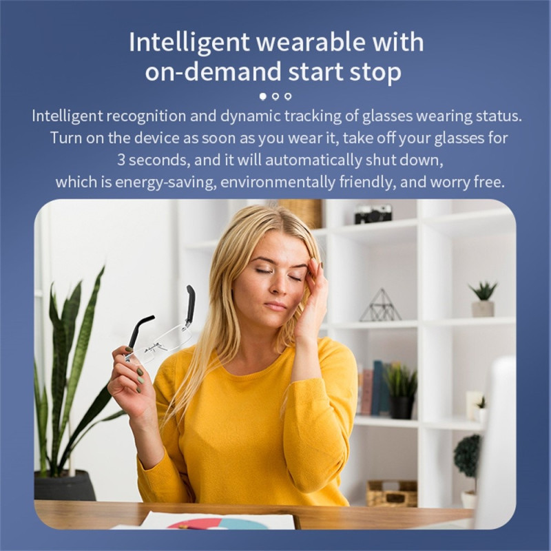 Wireless Music Bluetooth 5.3 Smart Glasses Mikrofon Høyttaler Sykling Løping