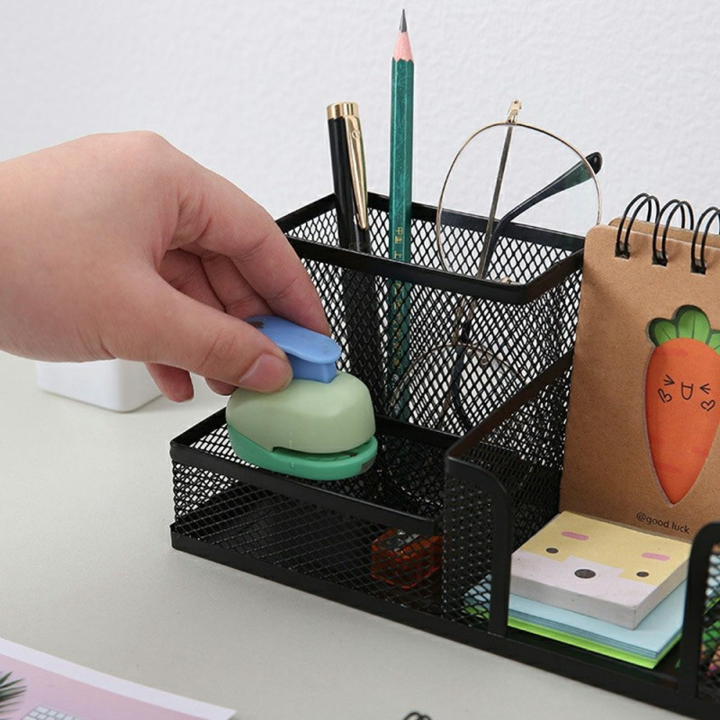 3 rum Metal Skrivebord Organizer Pen Holder Organizer Opbevaringsskuffe