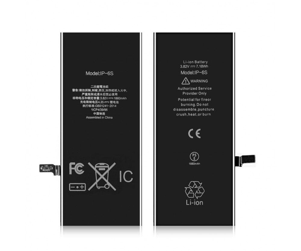 iPhone 6s IPARTS EXPERT 1880mAh Batteri FCC/CE/RoSH