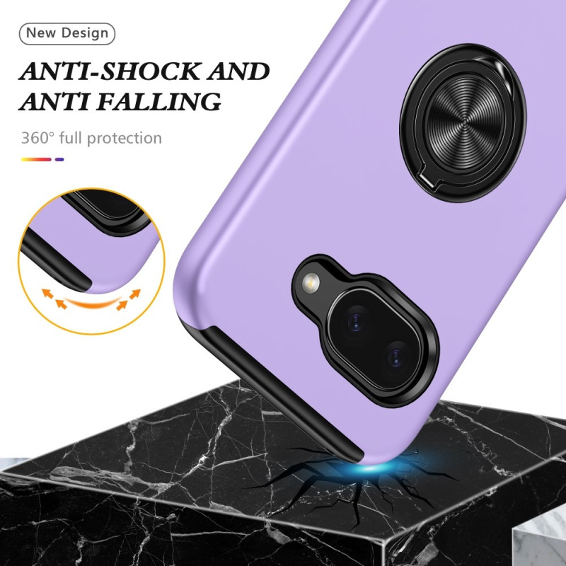 For Pixel 9A Hybrid Deksel med Fingerring - Lilla