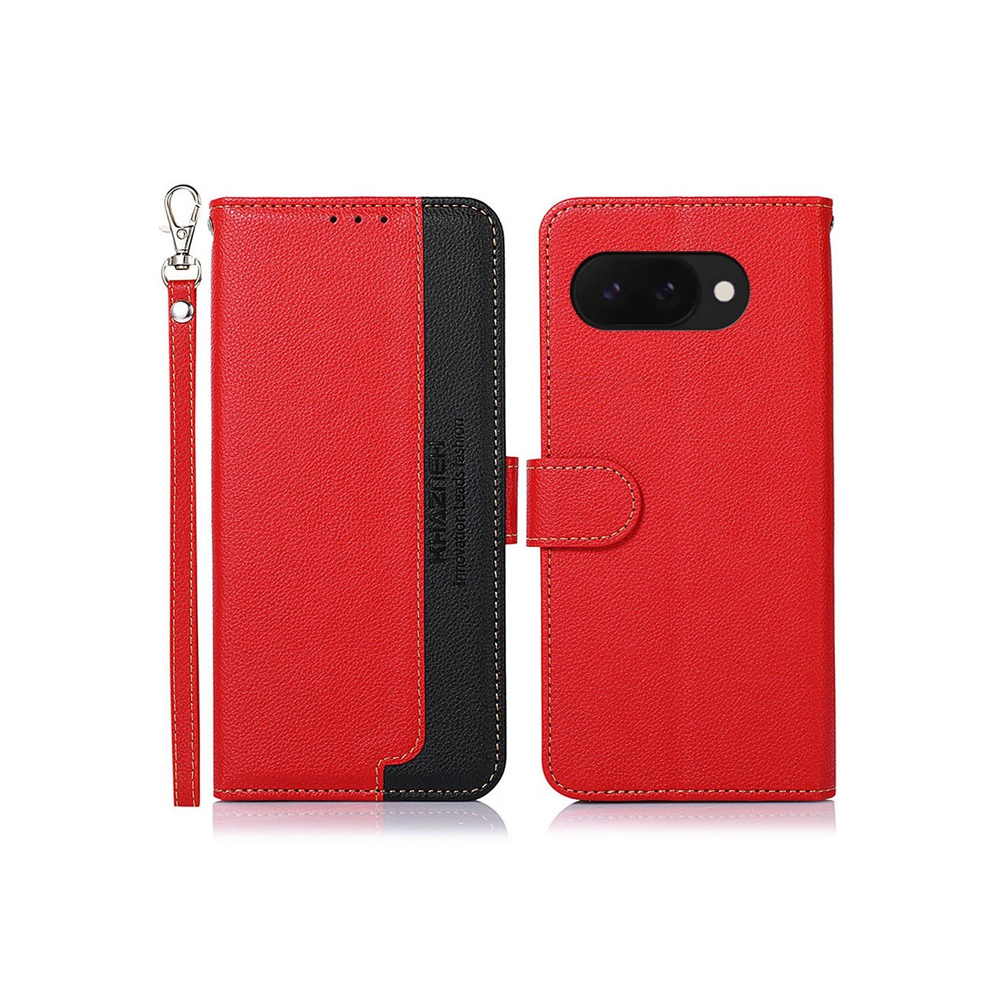 KHAZNEH Til Google Pixel 9A Lommebok-deksel Litchi Texture Telefonveske