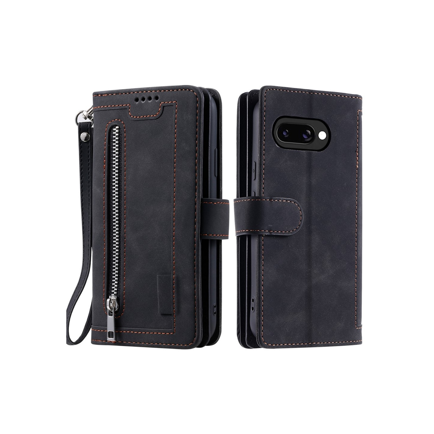 Til Google Pixel 9A Etui med Lynlåslomme og 9 Kortlommer