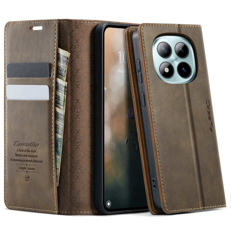 CASEME Retro Lompakkokotelo Xiaomi Poco M8 Pro 5G / Xiaomi Redmi Note 15 Pro+ 5G