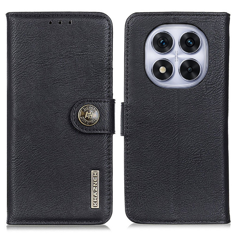 KHAZNEH Xiaomi Redmi Note 14 Pro+ 5G matkapuhelinkotelolle lehmännahakuvioinen