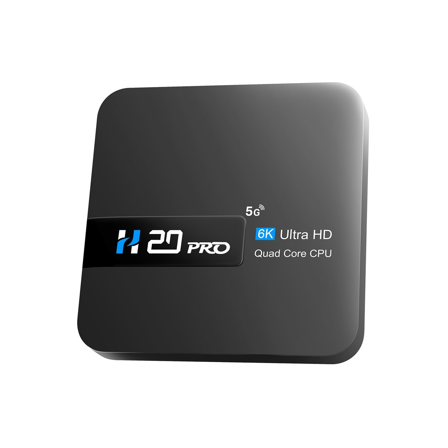 H20 Pro Smart TV Box Android 10.0 6K Ultra HD Media Player med fjernbetjening